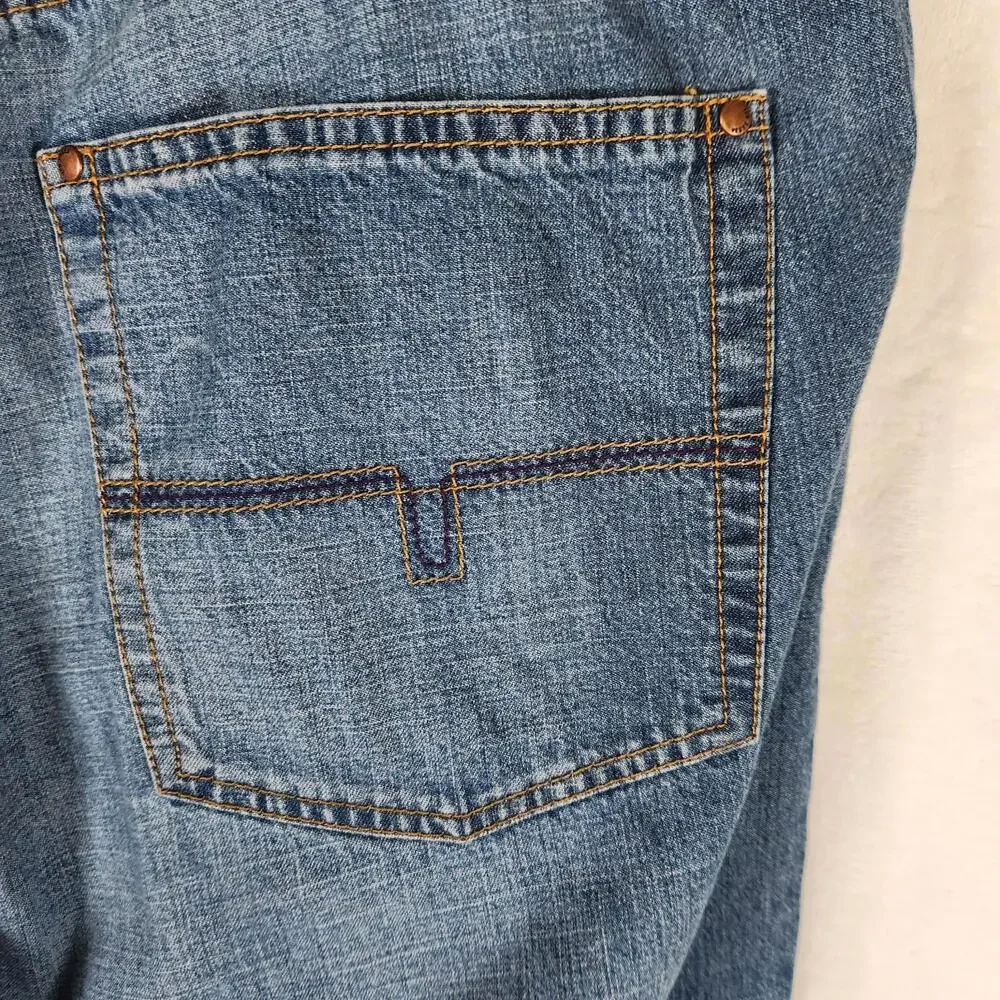Ted Baker Jean Men's 36x34 Relaxed Fit Denim Button Fly Straight Leg Y2K‎